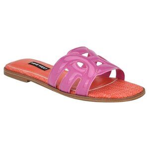 Nine West Women's Geena Flat Sandal  Dark Pink Size 5.5M